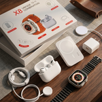 Combo Tecnológico X8 Ultra T2-11 | Smartwatch + Audífonos + Powerbank + Cargador Magnético